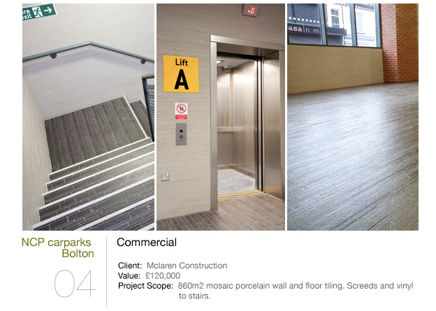 Manchester Commercial Tiling work for Mclaren